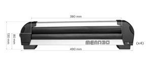 Ski & snowboard rack Menabo Iceberg Double roof-bar mounted, 8 pairs ski / 4 snowboard - Img 4