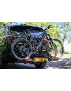 Suport biciclete Menabo Orbit 2 pentru 2 biciclete, cu chingi si lumini LED, prindere pe carligul de remorcare - Img 3