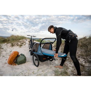 Thule Courier 2-seat child bike trailer, Aegean Blue - Img 5