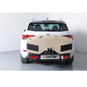 Cutie portbagaj pe carligul de remorcare TowBox Evo, Camel Bej - Img 4