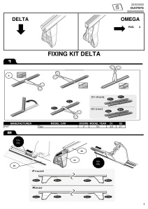 Kit de prindere Menabo KIT87G pentru bare transversale Delta / Omega
