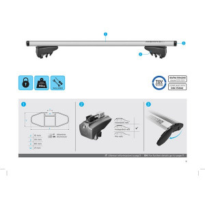 Menabo Lince Silver roof bars for BMW Serie 2 (F45) Active Tourer 2014+ - Img 14