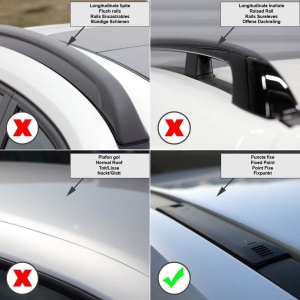 Menabo Omega Plus Black roof bars for Mercedes E (W211), 4 doors, model 2002-2009 - Img 9