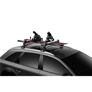 Ski & snowboard rack Thule SnowPack Extender 7325 Silver roof bars, 5 skis, 2 snowboard - Img 8