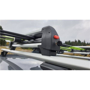 Suport schi snowboard Menabo Frozen Alu pe bare transversale, 5 perechi ski / 2 snowboard - Img 6