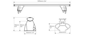 Bare transversale aluminiu Menabo Dedicate OE pentru Tesla Model 3 2017+ - Img 6