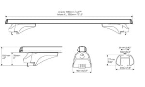 Bare transversale Menabo Ariem Silver pentru Ford Edge 2016+ - Img 7