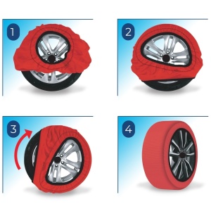 Lanturi auto textile, huse antiderapante 255/45 R22, DAC Active Series 3D, omologate, XXL - Img 7