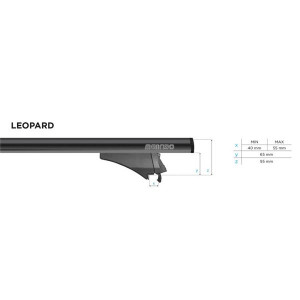 Menabo Leopard Black roof bars for Kia Cee'D (EU/JD) SportsWagon 2012-2018 - Img 4