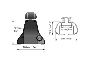 Menabo Omega Aluminium roof bars for Alfa Romeo 147, 3 doors, model 2000-2010 - Img 7