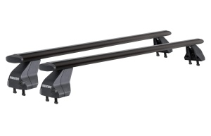 Menabo Omega Plus Black roof bars for Volkswagen T6 Transporter, model 2015+