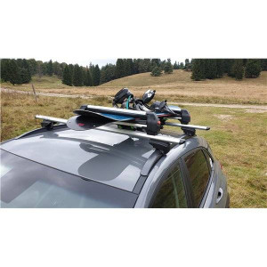Ski & snowboard rack Menabo Frozen Alu roof-bar mounted, 5 pairs ski / 2 snowboard - Img 7