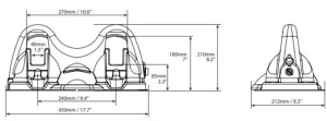 Suport schi Menabo Himalaya cu prindere magnetica, 2 perechi ski + bete - Img 6