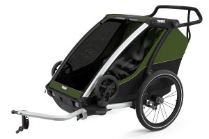 Thule Chariot Cab 2 multisport trailer, Aluminium/Cypress Green - Img 2