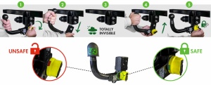 Tow bar - Toyota Proace City Verso MPV 4400mm 2019-present Detachable Vertical Umbra Rimorchi - Img 3