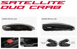 Cutie portbagaj Menabo Satellite 550 DUO ABS Black CRAB, 198x94x36 cm - Img 8