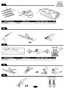 Kit de prindere Menabo FIX075G pentru bare transversale Tema / Tema Aluminiu