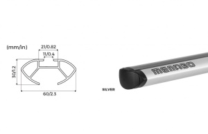 Menabo Delta Silver roof bars for Mercedes GLC (X253), 5 doors, model 2015-2020 - Img 4