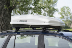 Roof box Menabo Satellite 330 ABS White, 141x77x34cm - Img 6