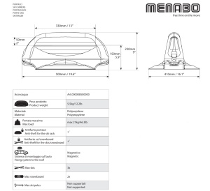 Suport ski si snowboard Menabo Aconcagua cu prindere magnetica, 3 perechi ski / 2 snowboard - Img 4