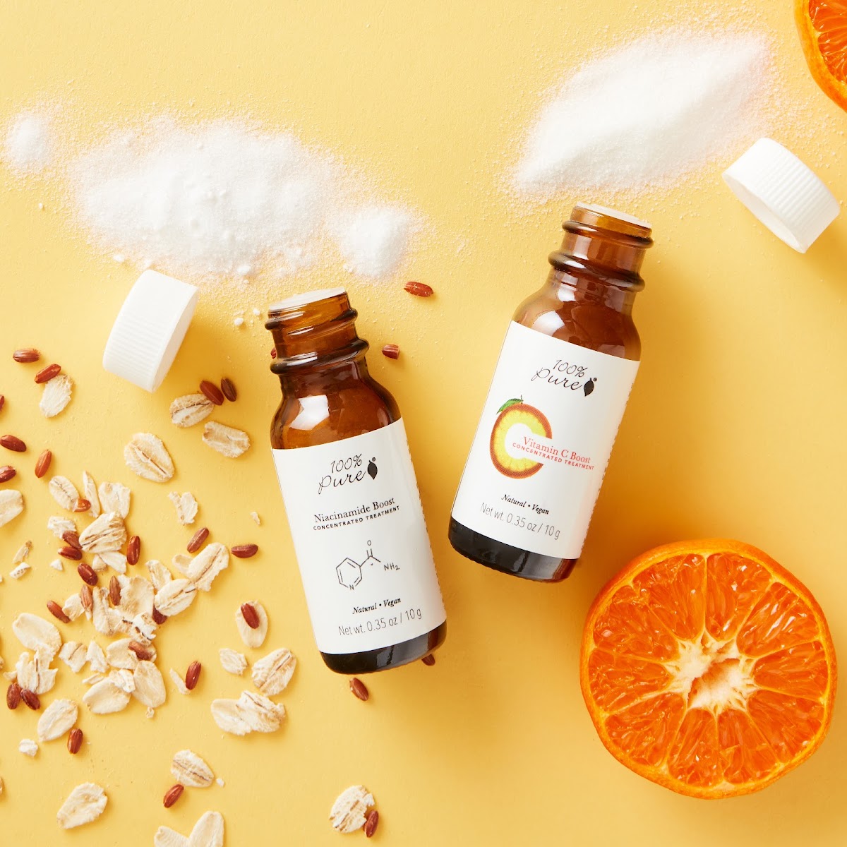 100% PURE – ingrediente botanice și activi cosmetici moderni