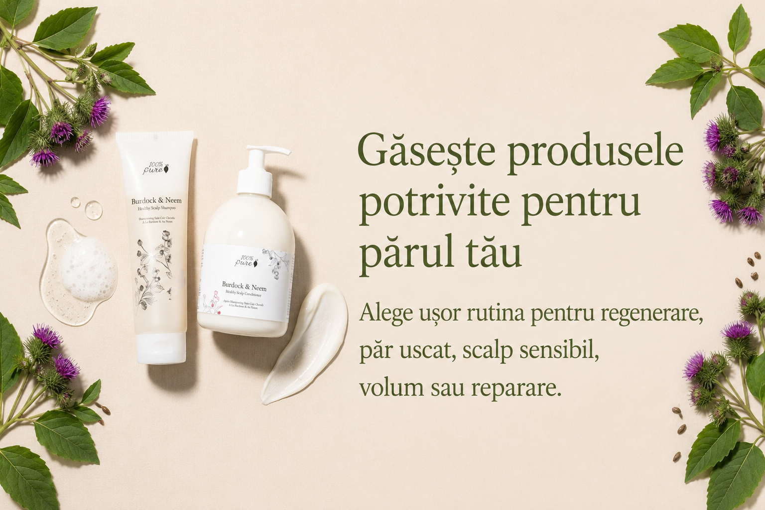 Găsește produsele potrivite pentru părul tău