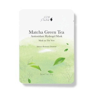 Masca facială intens hidratantă cu matcha bogat în antioxidanți