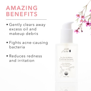 Toner astringent clarifiant cu arbore de ceai si salcie – pentru ten acneic - Img 2