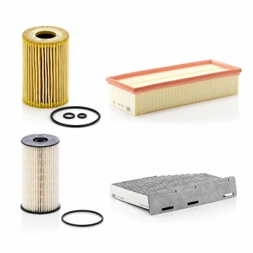 Pachet filtre MANN-FILTER Volkswagen Golf 6 1.6 TDI 90 CP CAYB (2009-2012)