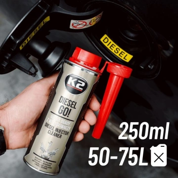 Aditiv Injectoare Diesel K2 Diesel Go! 250 ml - Curatare Sistem Alimentare - Img 2
