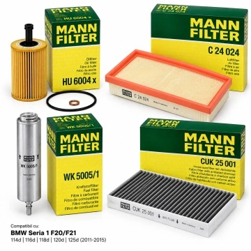 Pachet filtre MANN-FILTER BMW Seria 1 F20 F21 114d 116d 118d 120d 125d N47 (2011-2015)