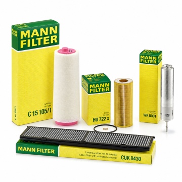 Pachet filtre MANN-FILTER BMW Seria 3 E90 320d 163 CP M47 (2005-2007)