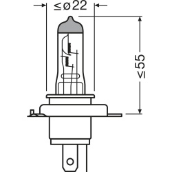 Set 2 Becuri H4 OSRAM Night Breaker Silver +100% 12V 60/55W – Lumina Alba Puternica - Img 3