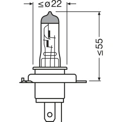 Set 2 Becuri H4 OSRAM Night Breaker Silver +100% 12V 60/55W – Lumina Puternica - Img 3