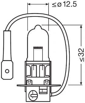 Bec H3 OSRAM Original 64151 12V 55W - Img 3