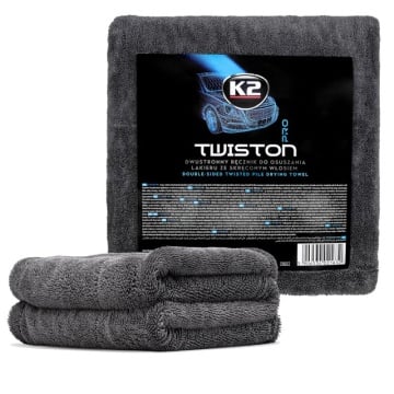 Prosop microfibra uscare auto K2 Twiston PRO 60x90 cm 1200 GSM – Absorbtie maxima fara urme