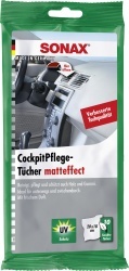 Set 10 servetele curatare suprafete plastic, cu efect mat Sonax