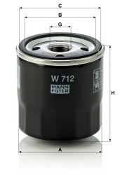 Filtru ulei MANN-FILTER W 712 - Img 3