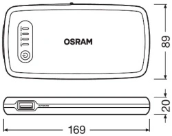 Jump Starter Osram pentru pornire auto Battery Start 12V 6000 mAh - Img 2