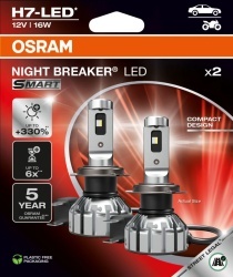 Set 2 Becuri LED H7 Osram Night Breaker Smart +330% Luminozitate | Street Legal RAR