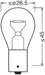 Set 2 Becuri P21W OSRAM 7506-2BL 12V 21W - BA15s - Img 3