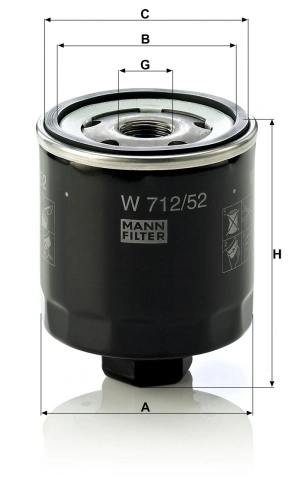 Filtru ulei Mann-Filter W 712/52 - Img 3