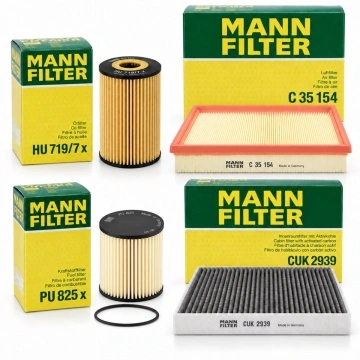 Pachet filtre MANN-FILTER Skoda Octavia II RS 2.0 TDI 170 CP CEGA UFI (2008-2013)