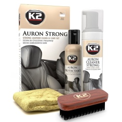 Set curatare si ingrijire piele K2 Auron Strong – Kit complet pentru tapiterie piele auto