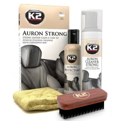Set curatare si ingrijire piele K2 Auron Strong – Kit complet pentru tapiterie piele auto