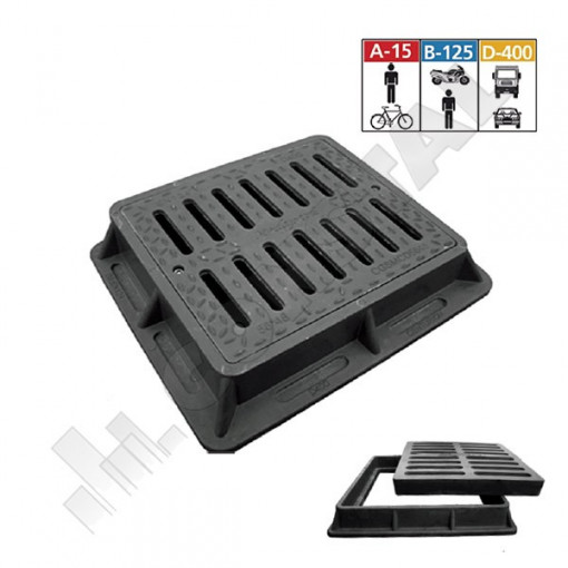 GRATAR CANALIZARE COMPOZIT 380x530MM A15