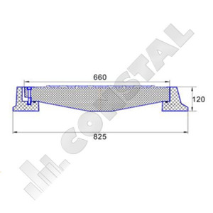 CAPAC CANALIZARE COMPOZIT EURO 825 mm C250 - Img 2
