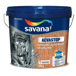 TENCUIALA DECORATIVA STRUCTURATA ALBA SAVANA ACVASTOP 25 KG CU SILICON BO 1.5 mm