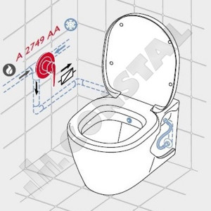 VAS WC IDEAL STANDARD CONNECT SUSPENDAT CU FUNCTIE BIDEU E781901 - Img 2
