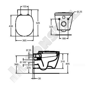 VAS WC SUSPENDAT IDEAL STANDARD CONNECT AQUABLADE E047901 - Img 4